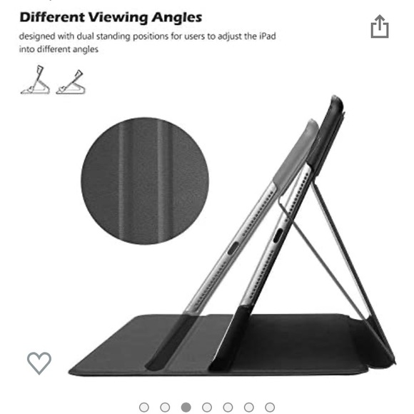 2️⃣Smart Case for IPad Air 2 Black & Leather - Picture 2 of 16